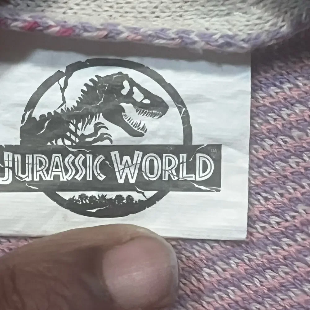 Jurassic World Dinosaur Throw Blanket Pink T-Rex Pink‎ Purple Decor 58x39